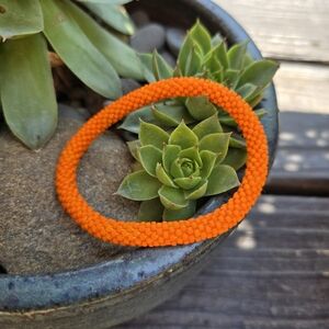 $6 with Bundle Glass Beaded Bracelet Roll-on Matte Orange